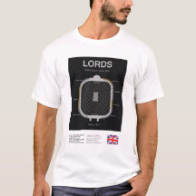 Minimalist Lords Cricket Ground Linien Druck T-Shi