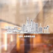 Minimalist Los Angeles Skyline Illustration Fensteraufkleber (Blatt 2)