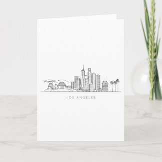 Minimalist Los Angeles Skyline Illustration Karte