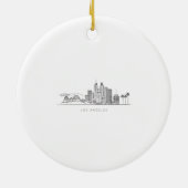 Minimalist Los Angeles Skyline Illustration Keramik Ornament (Hinten)