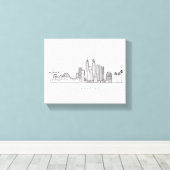 Minimalist Los Angeles Skyline Illustration Leinwanddruck (Insitu (Holzboden))