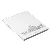 Minimalist Los Angeles Skyline Illustration Notizblock (angewinkelt)