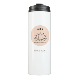 Minimalist Lotus Flower Custom Name Thermal Tumble Thermosbecher