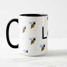 Minimalist Love & Bees Tasse – Romantisches Gesche