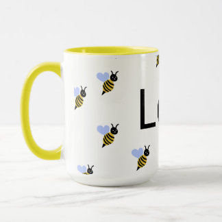 Minimalist Love & Bees Tasse – Romantisches Gesche