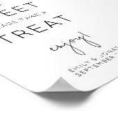 Minimalist Love Is Sweet Wedding Sign Poster (Ecke)