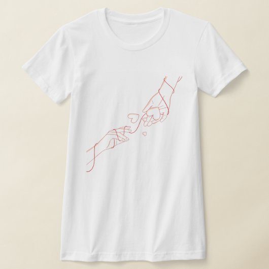 Minimalist Love Line Art T-Shirt (Ablage )