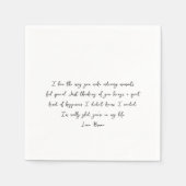 Minimalist Love Note Modern Wedding Serviette (Vorderseite)