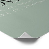 Minimalist Love Quote Poster Print - green (Ecke)