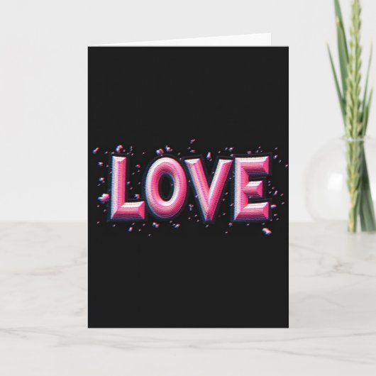 Minimalist Love Text Card Karte (Vorderseite)