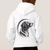 Minimalist Loyal Dog Profile - Black and White Ill Hoodie (Rückseite)