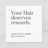 Minimalist Loyalty Program Business Card QR Code Quadratische Visitenkarte (Vorderseite)