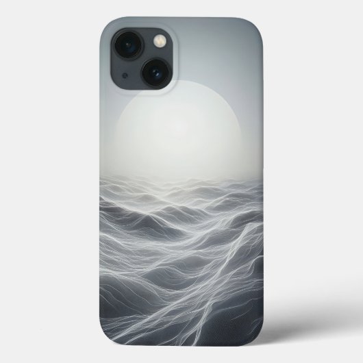 Minimalist Lunar Mesh Phone Case - Ethereal White  (Rückseite)