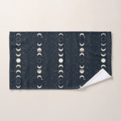Minimalist Lunar Phases Pattern with Stars and Nig Badhandtuch Set (Handtuch)