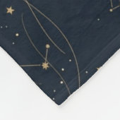 Minimalist Lunar Phases Pattern with Stars and Nig Fleecedecke (Ecke)