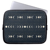 Minimalist Lunar Phases Pattern with Stars and Nig Laptopschutzhülle (Vorderseite)