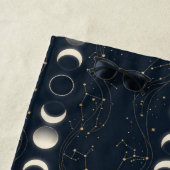 Minimalist Lunar Phases Pattern with Stars and Nig Strandtuch (Beispiel)