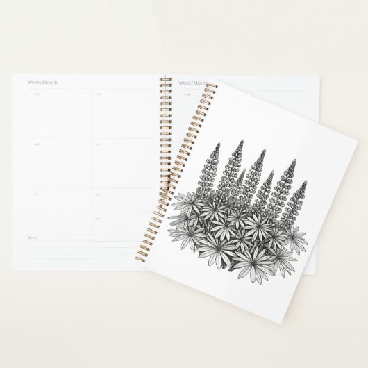 Minimalist Lupine Botanical Planner Planer (Anzeige)
