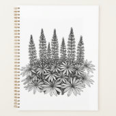 Minimalist Lupine Botanical Planner Planer (Vorderseite)