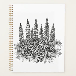 Minimalist Lupine Botanical Planner Planer