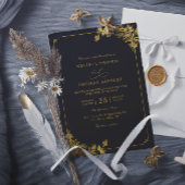 Minimalist Luxury Black Elegant QR Code Wedding Einladung