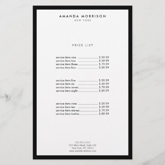 Minimalist Luxury Boutique Black/White Flyer (Vorne)
