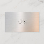 Minimalist Luxury Boutique Clothing Metallic Visitenkarte (Rückseite)