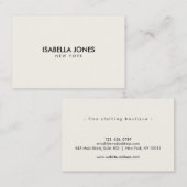 Minimalist Luxury Boutique Ivory Visitenkarte (Vorne/Hinten)