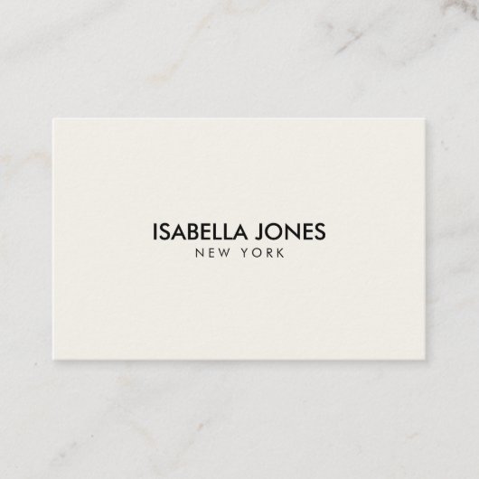 Minimalist Luxury Boutique Ivory Visitenkarte (Vorderseite)