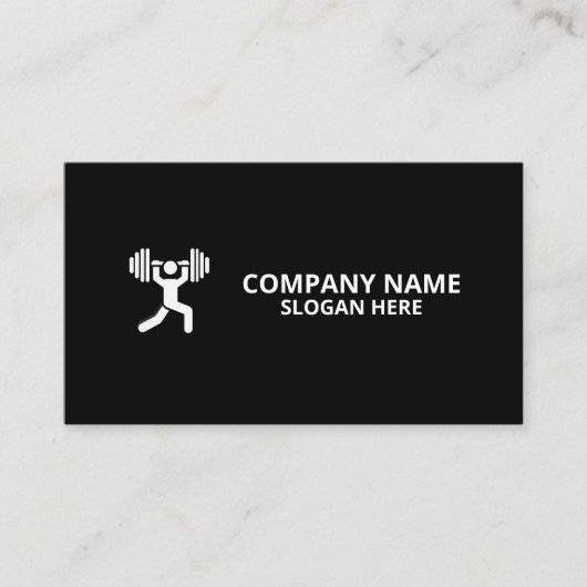 Minimalist Luxury Gym Trainer Coach Weight Fitness Visitenkarte (Vorderseite)