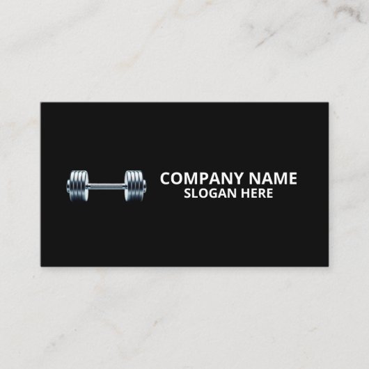 Minimalist Luxury Gym Trainer Coach Weight Fitness Visitenkarte (Vorderseite)