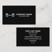 Minimalist Luxury Gym Trainer Coach Weight Fitness Visitenkarte (Vorne/Hinten)