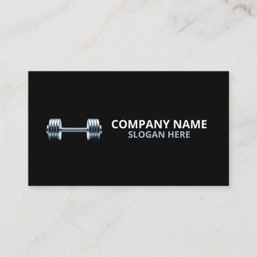 Minimalist Luxury Gym Trainer Coach Weight Fitness Visitenkarte (Vorderseite)