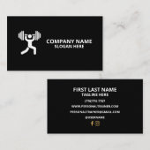 Minimalist Luxury Gym Trainer Coach Weight Fitness Visitenkarte (Vorne/Hinten)