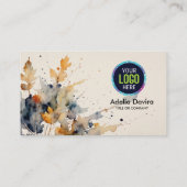 Minimalist Luxury Ivory Flower Boutique Visitenkarte (Rückseite)