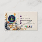 Minimalist Luxury Ivory Flower Boutique  Visitenkarte (Vorderseite)