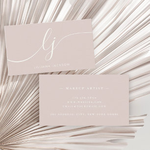 Minimalist Luxus-Boutique Roségold Elfenbein Elega Visitenkarte