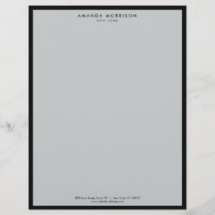 Minimalist Luxus Boutique Schwarz/Grau Briefbogen