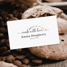 Minimalist Made with Love Typografie Bäckerei