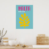 Minimalist Malta Coastal Decor Poster (Küche)