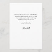 Minimalist Mama Calligraphy Happy Mother's Photo Karte (Rückseite)