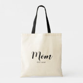Minimalist Mama Datum Fett Charakterdesign Tragetasche (Rückseite)