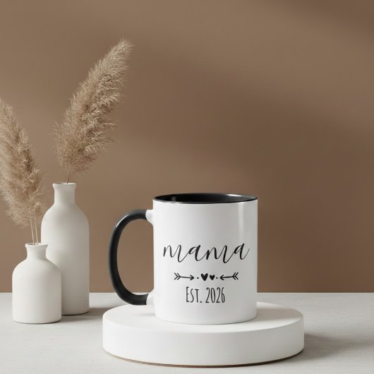 Minimalist Mama Jahres-Skript-Design Tasse