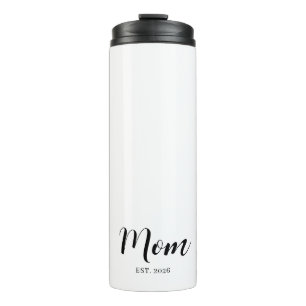 Minimalist Mama Meilenstein Fettschrift-Design Thermosbecher