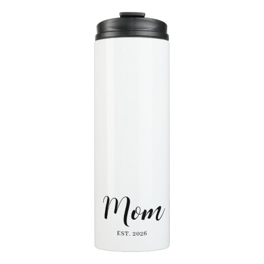 Minimalist Mama Meilenstein Fettschrift-Design Thermosbecher (Vorderseite)