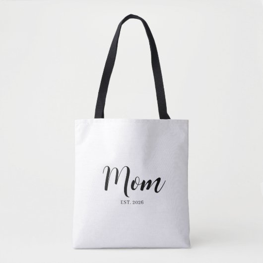 Minimalist Mama Meilenstein Fettschriftdesign Tasche (Vorderseite)