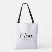 Minimalist Mama Meilenstein Fettschriftdesign Tasche (Rückseite)