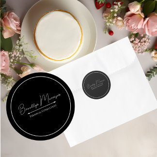 Minimalist Marketing Promotional Business Runder Aufkleber