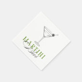 Minimalist Martini Bar Cocktail Napkin Serviette (Ecke)