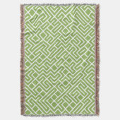 Minimalist Maze Fill Green Pattern Decke (Vorderseite Vertikal)
